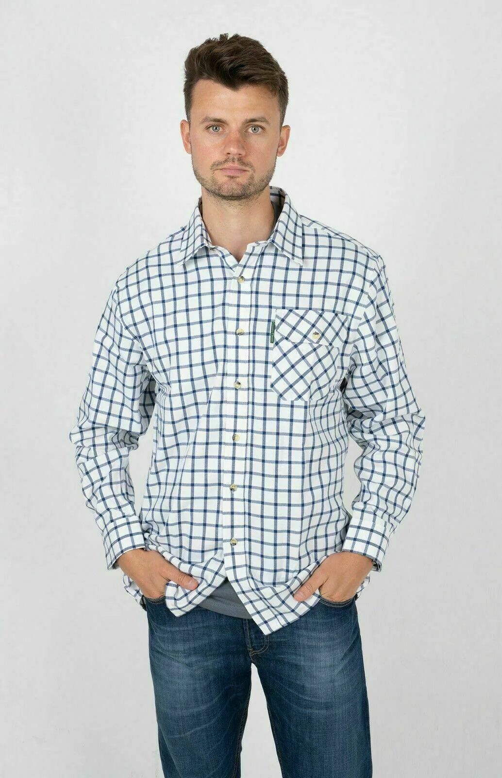 Champion Mens Long Sleeve Check Shirt - Highclere - Image 8