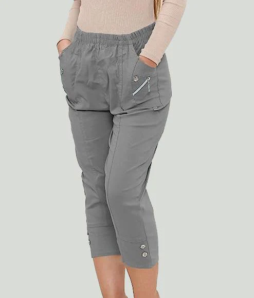 Cherry Berry Womens Stretch Crop Trousers - Image 22