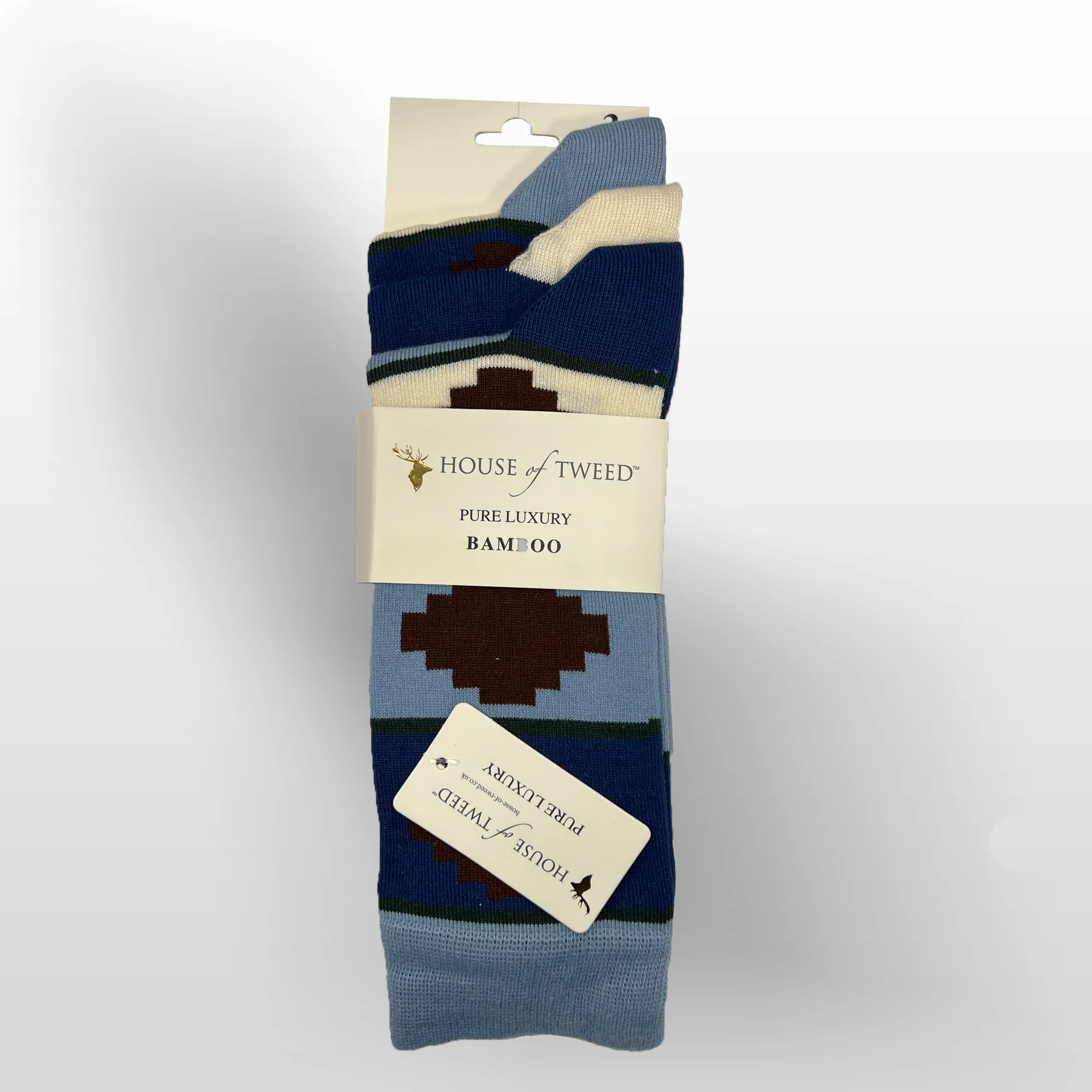 House of Tweed Pure Luxury Ladies Bamboo Socks | Dark Blue 3 Pairs