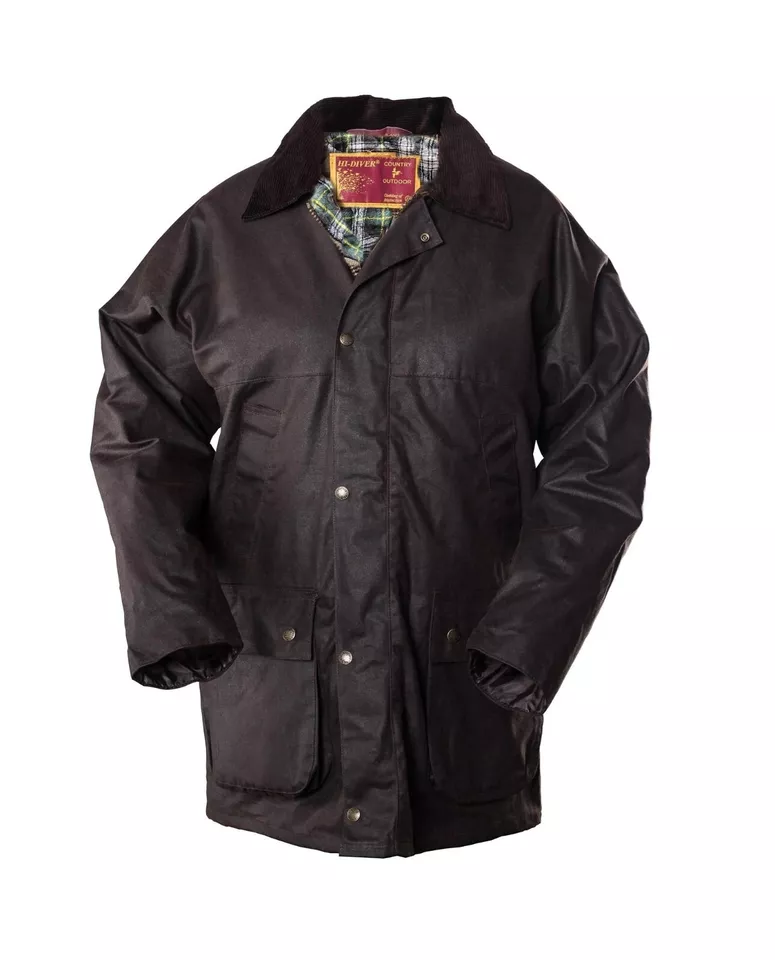 Hazy Blue Mens Wax Jacket - Made In UK - Image 5