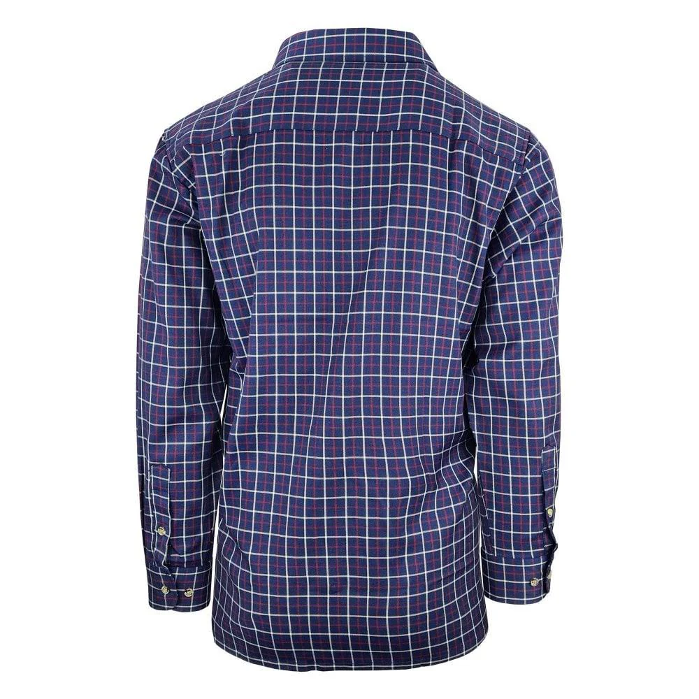 Country Classics Mens Long Sleeve Country Check Shirt - Fontwell Navy - Image 2