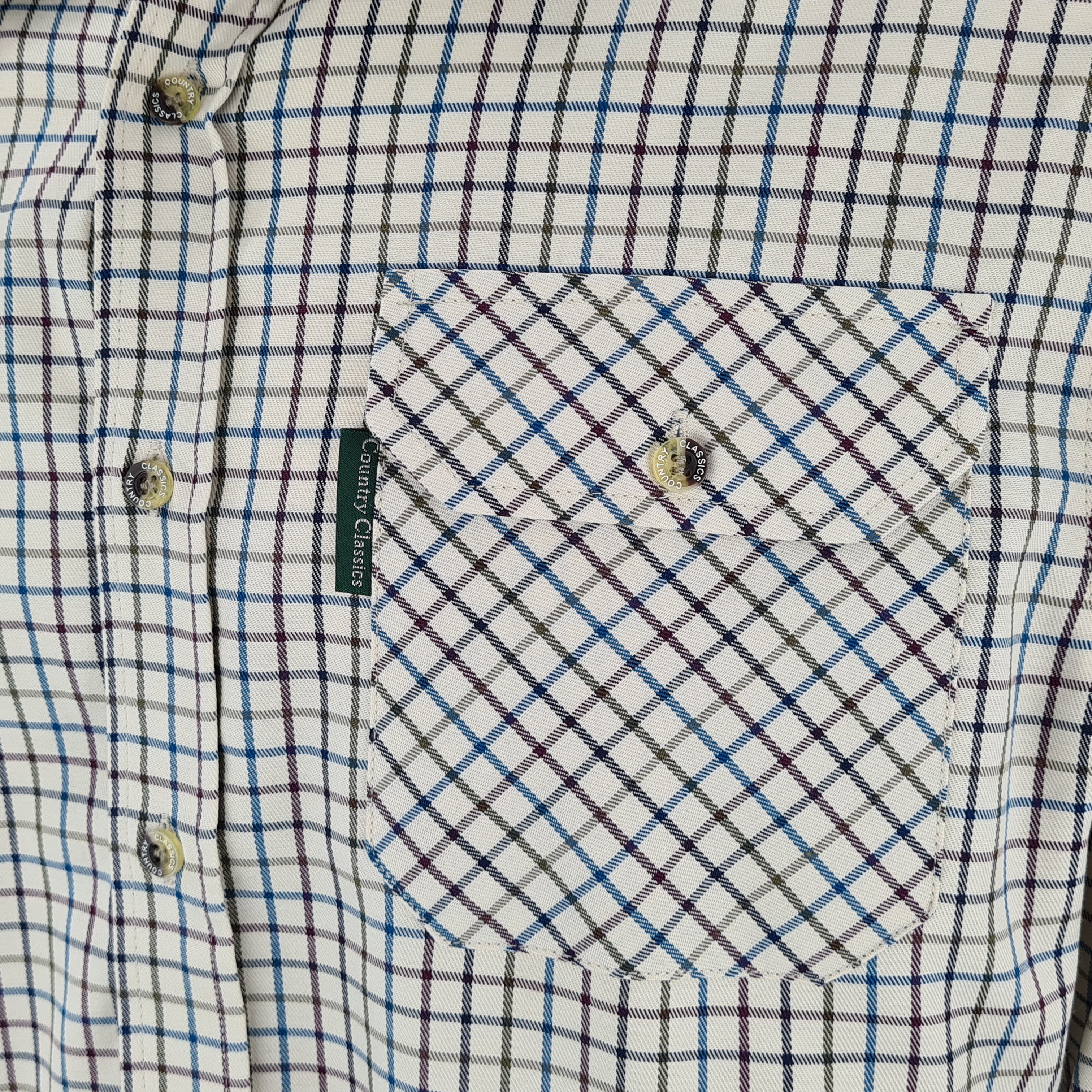 Country Classics Mens Long Sleeve Shirt - Ragley Wine - Image 4