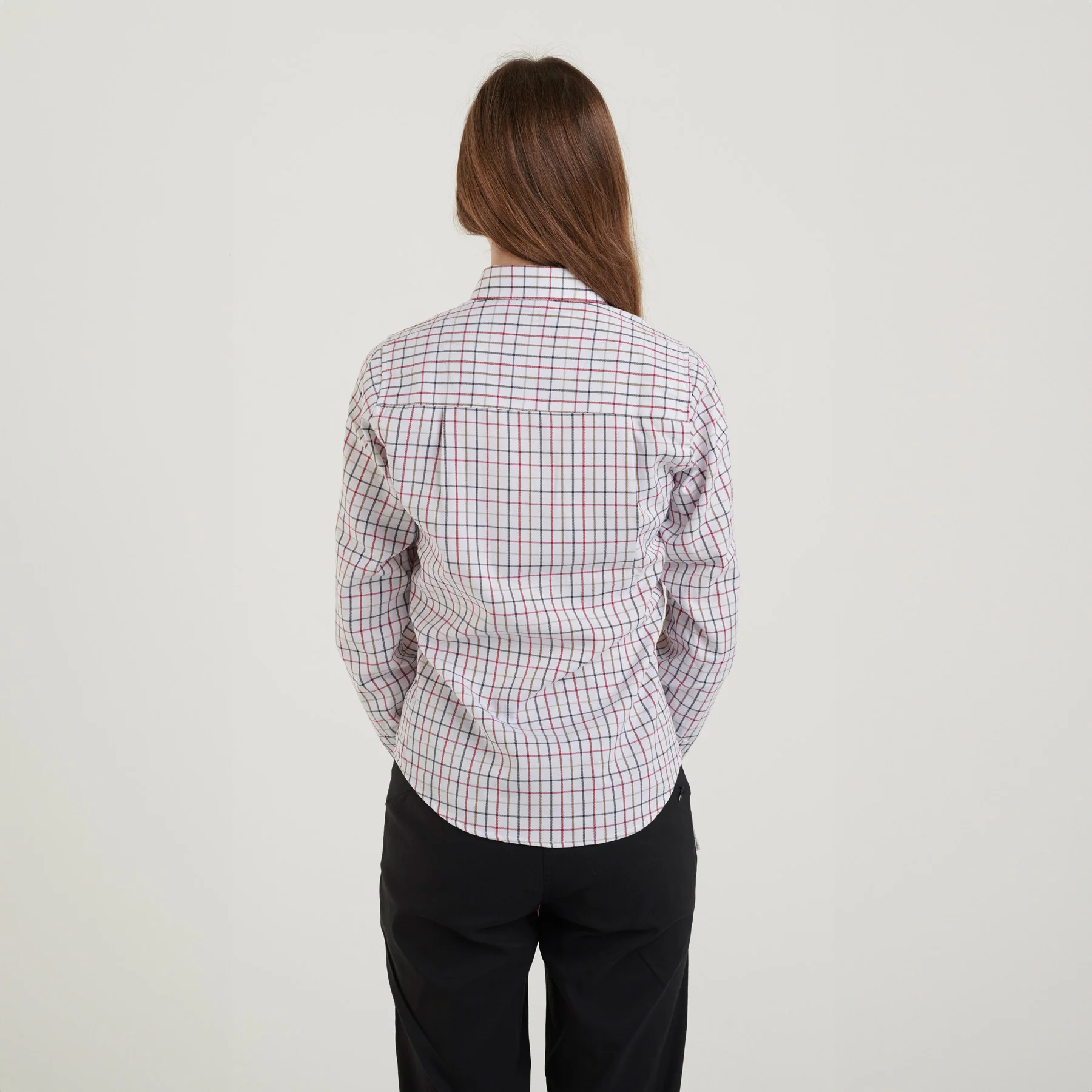 Country Classics Womens Check Long Sleeve Shirt - Beaver Red - Image 2