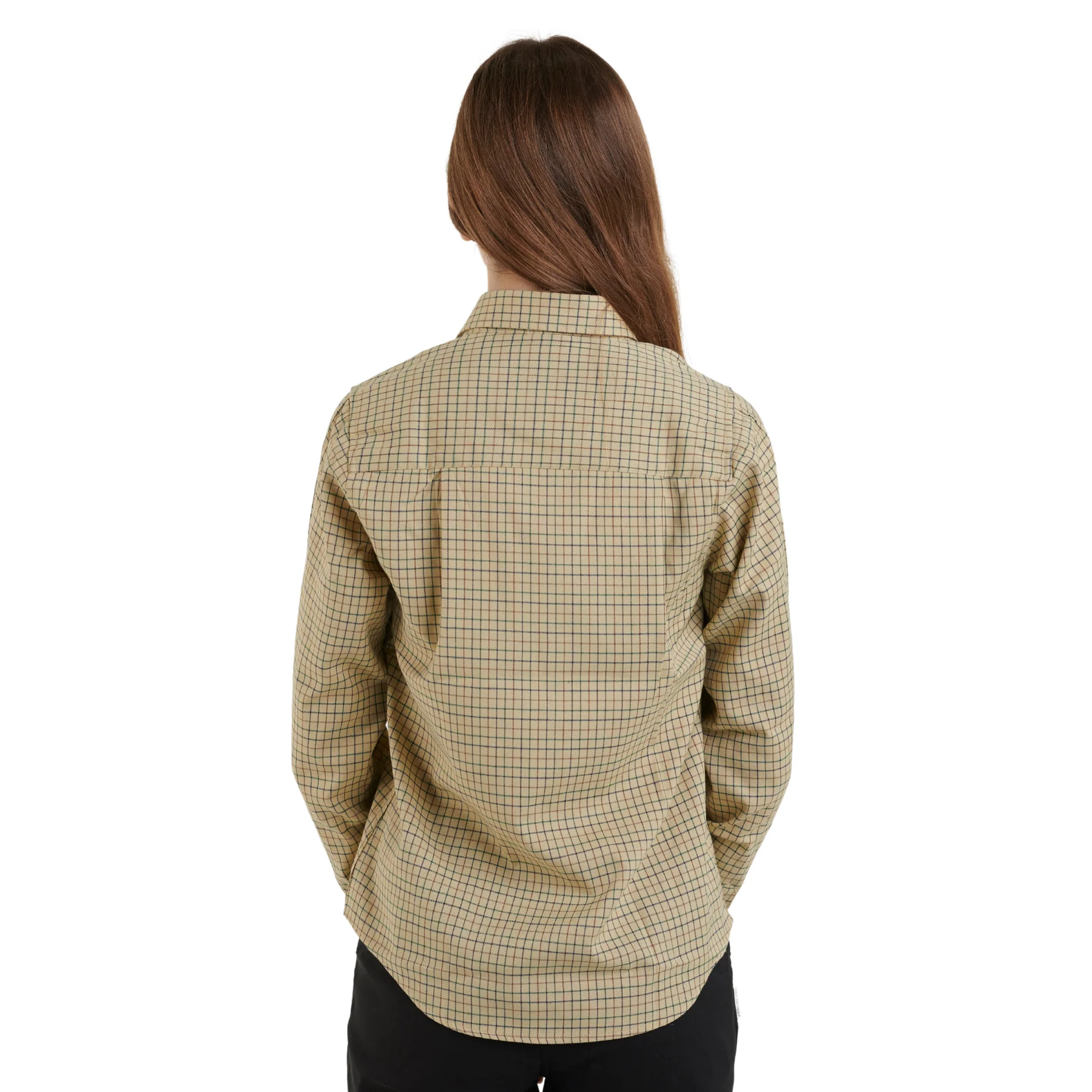 Country Classics Womens Check Long Sleeve Shirts - Cartmel Beige - Image 3