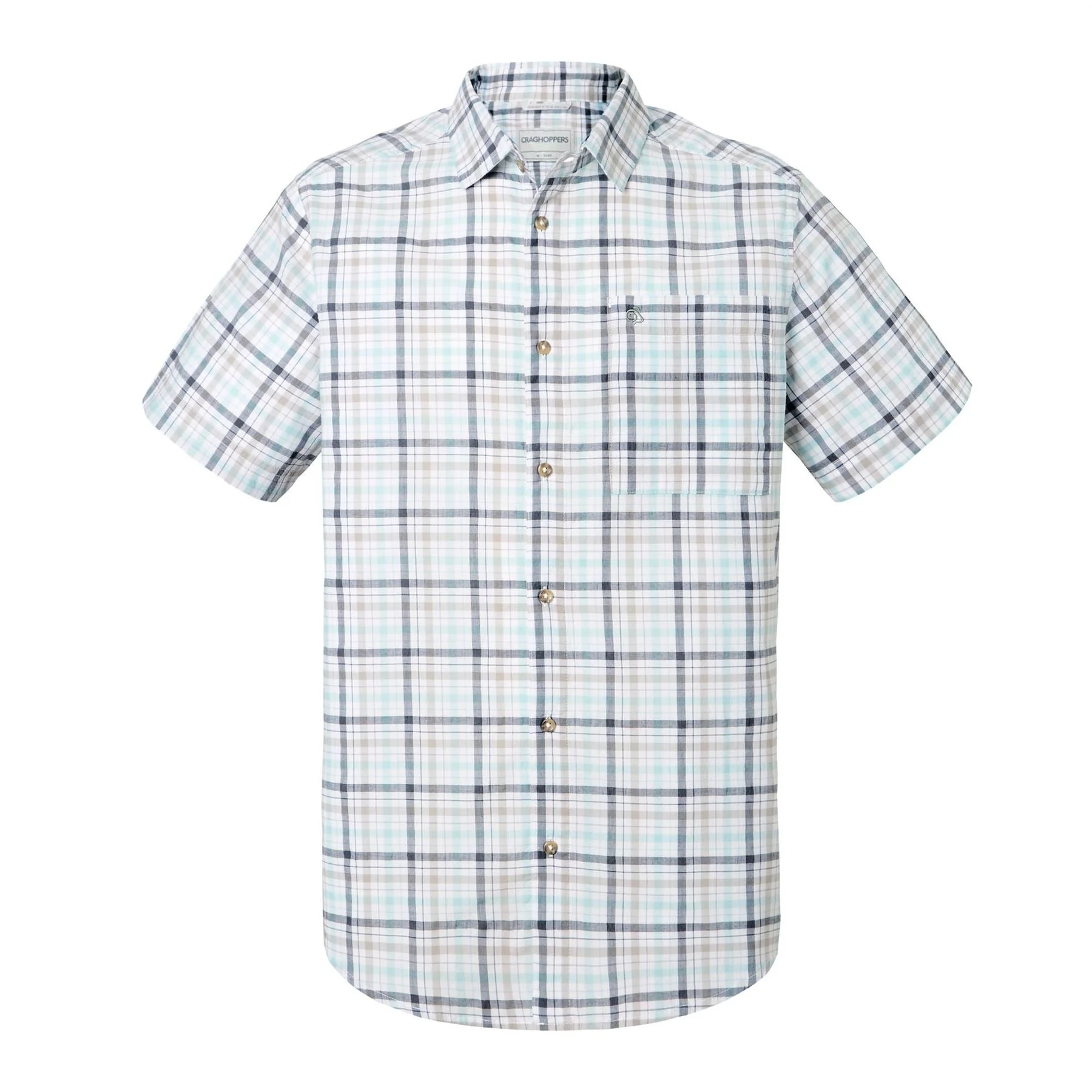 Craghoppers Mens Holbrook Cool Lightweight Short Sleeved Check Shirt - Image 2