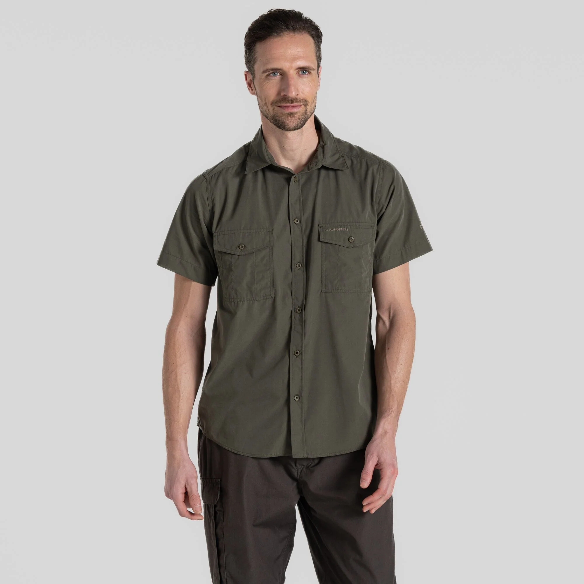 Craghoppers Mens Kiwi Short Sleeved Shirt Nosi Defense - Image 108