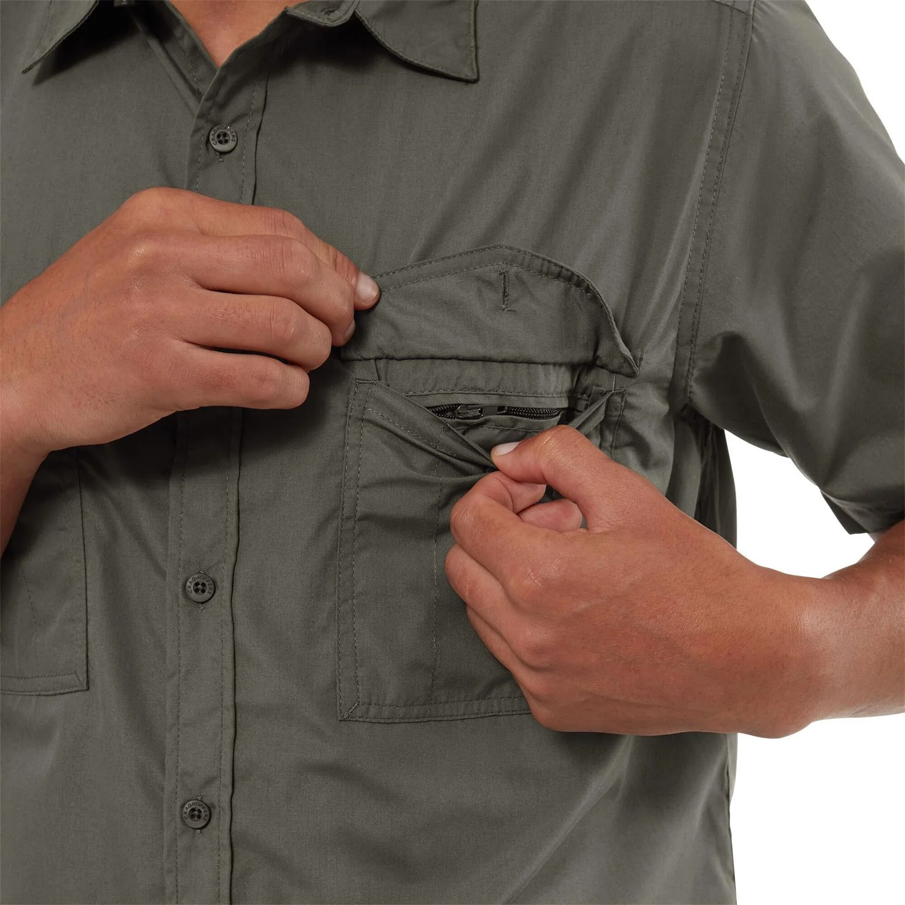 Craghoppers Mens Kiwi Short Sleeved Shirt Nosi Defense - Image 85