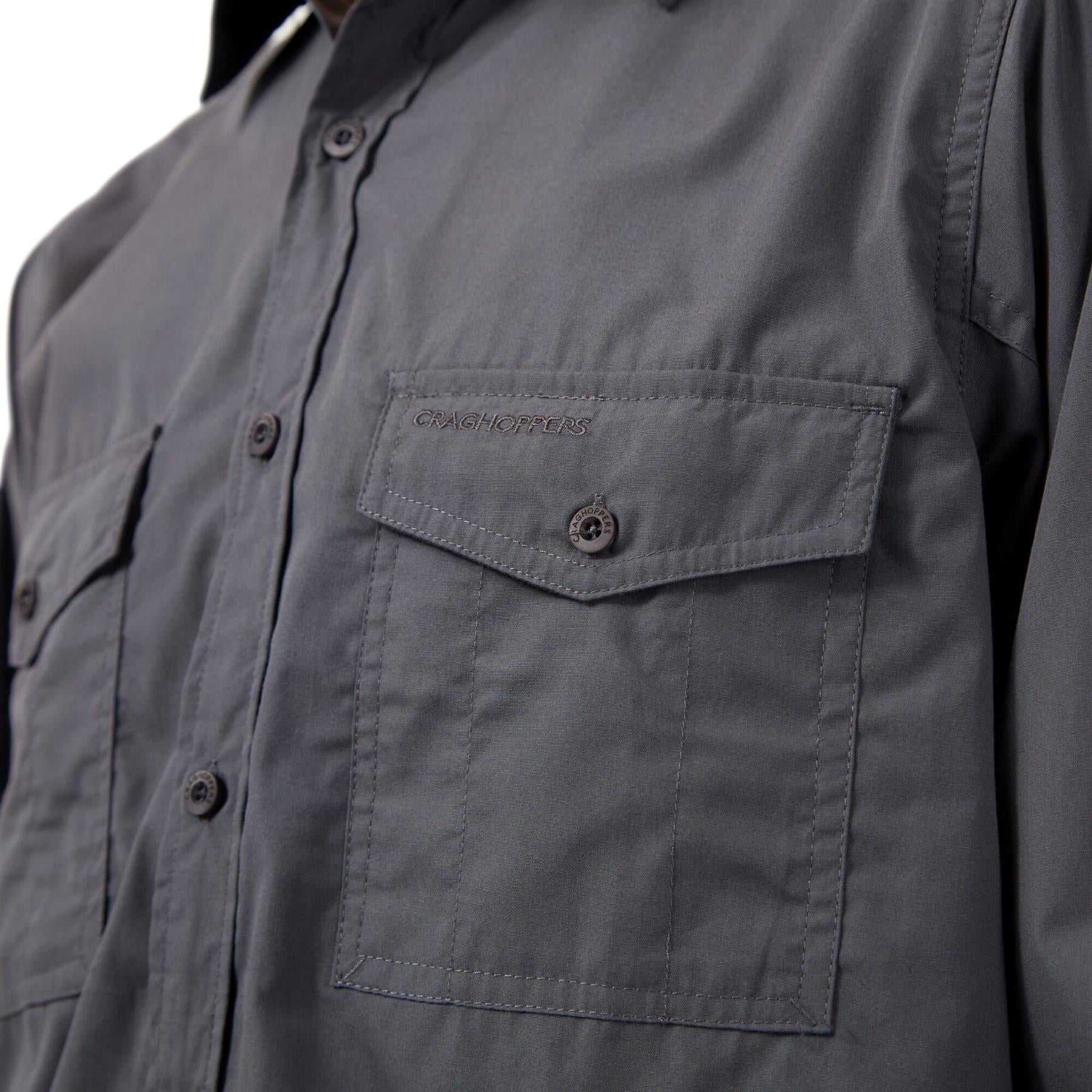 Craghoppers Mens New Kiwi Long Sleeved Shirt Walking Nosi Defence Travel - Image 3