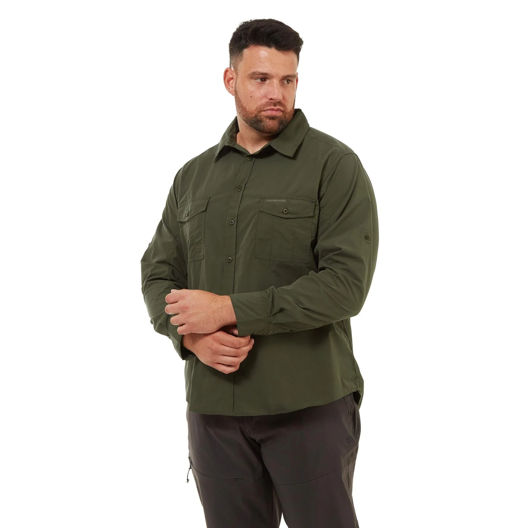Craghoppers Mens New Kiwi Long Sleeved Shirt Walking Nosi Defence Travel - Image 43