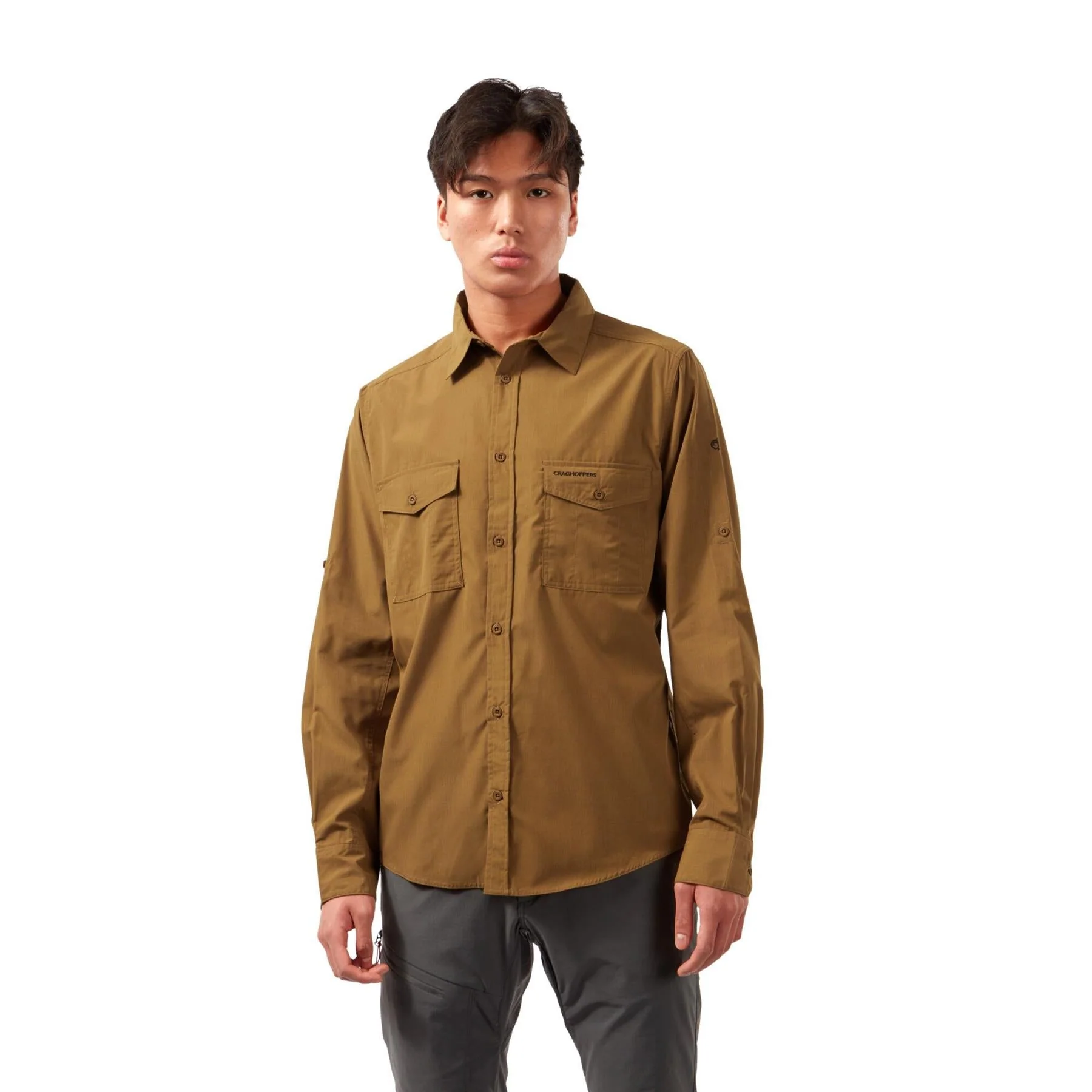 Craghoppers Mens New Kiwi Long Sleeved Shirt Walking Nosi Defence Travel - Image 85