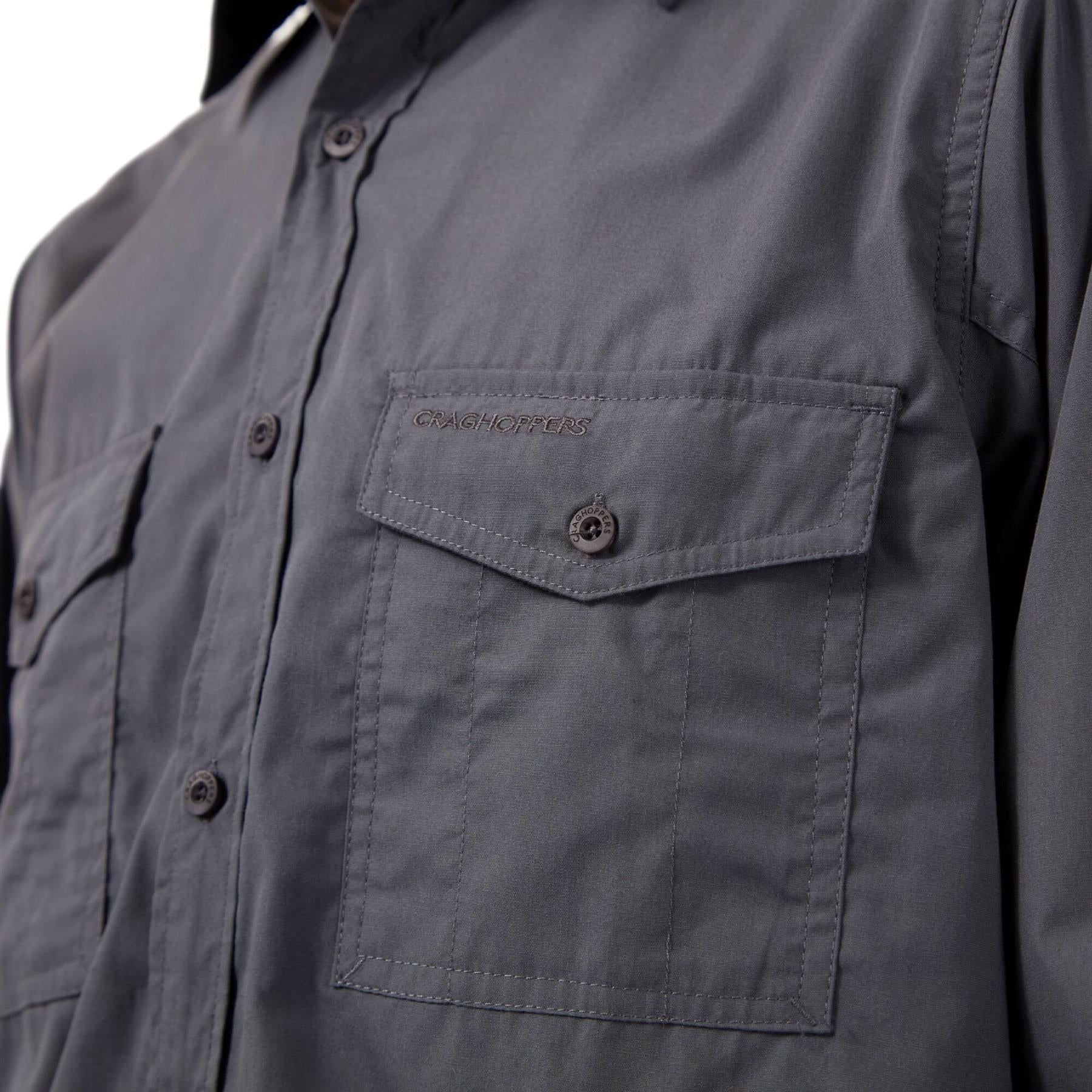 Craghoppers Mens New Kiwi Long Sleeved Shirt Walking Nosi Defence Travel - Image 97