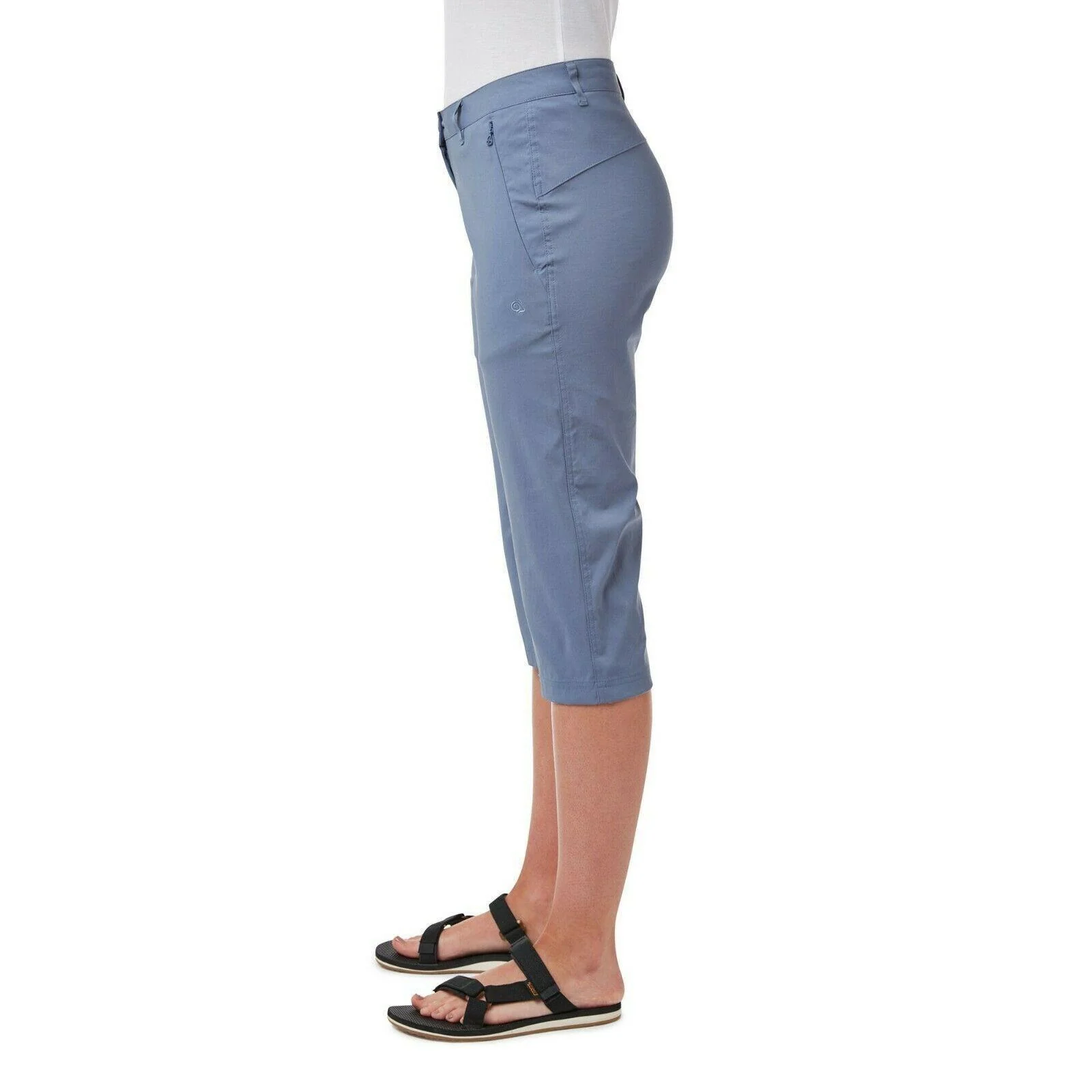Craghoppers Womens Kiwi Pro Full Stretch 3/4 Crops Capri Light Summer Trousers - Image 2