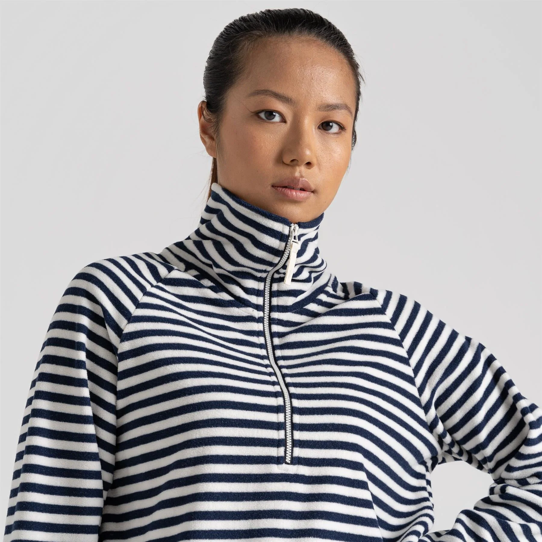 Craghoppers Women's Melina Half Zip Fleece | Blue Navy Stripe - Image 4