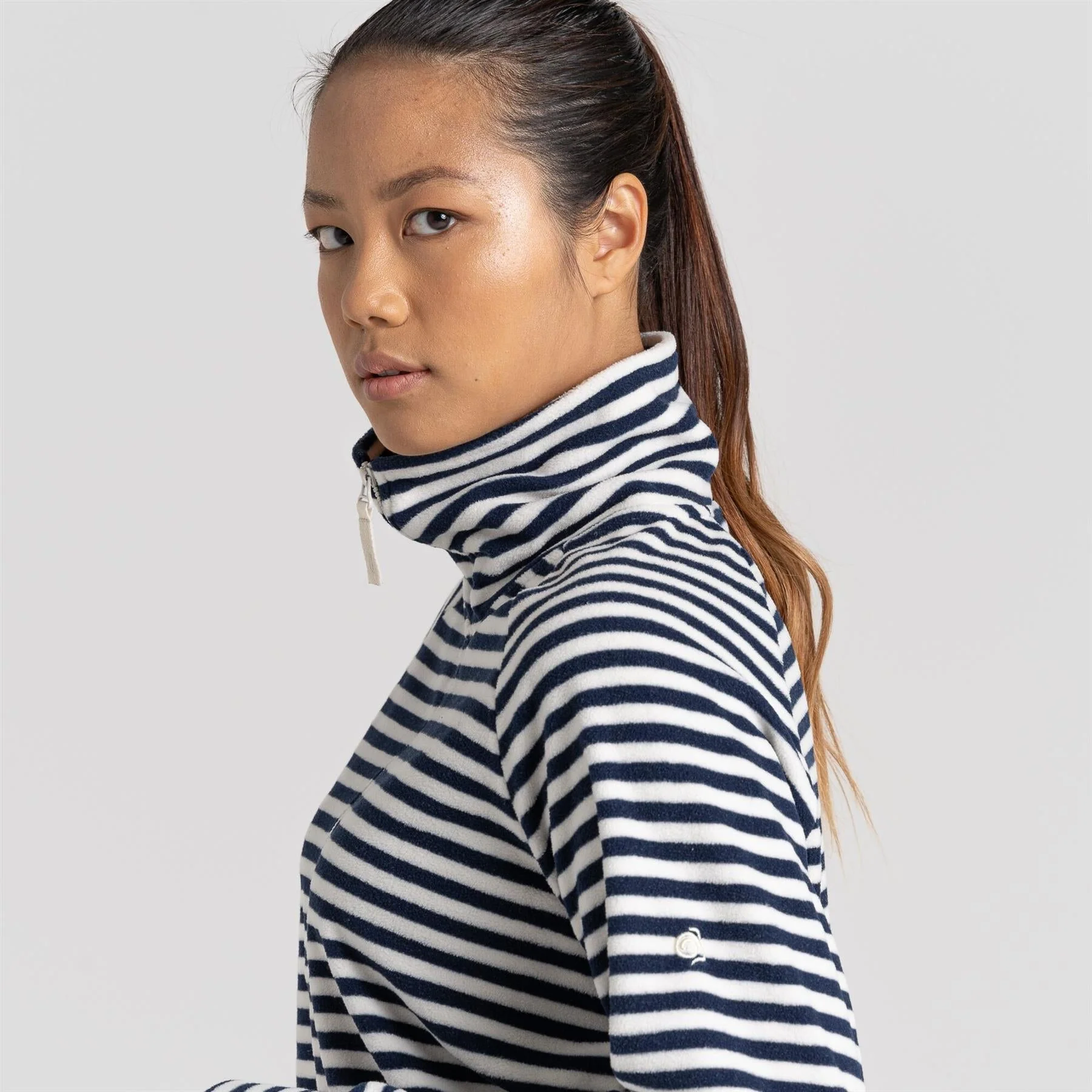 Craghoppers Women's Melina Half Zip Fleece | Blue Navy Stripe - Image 5