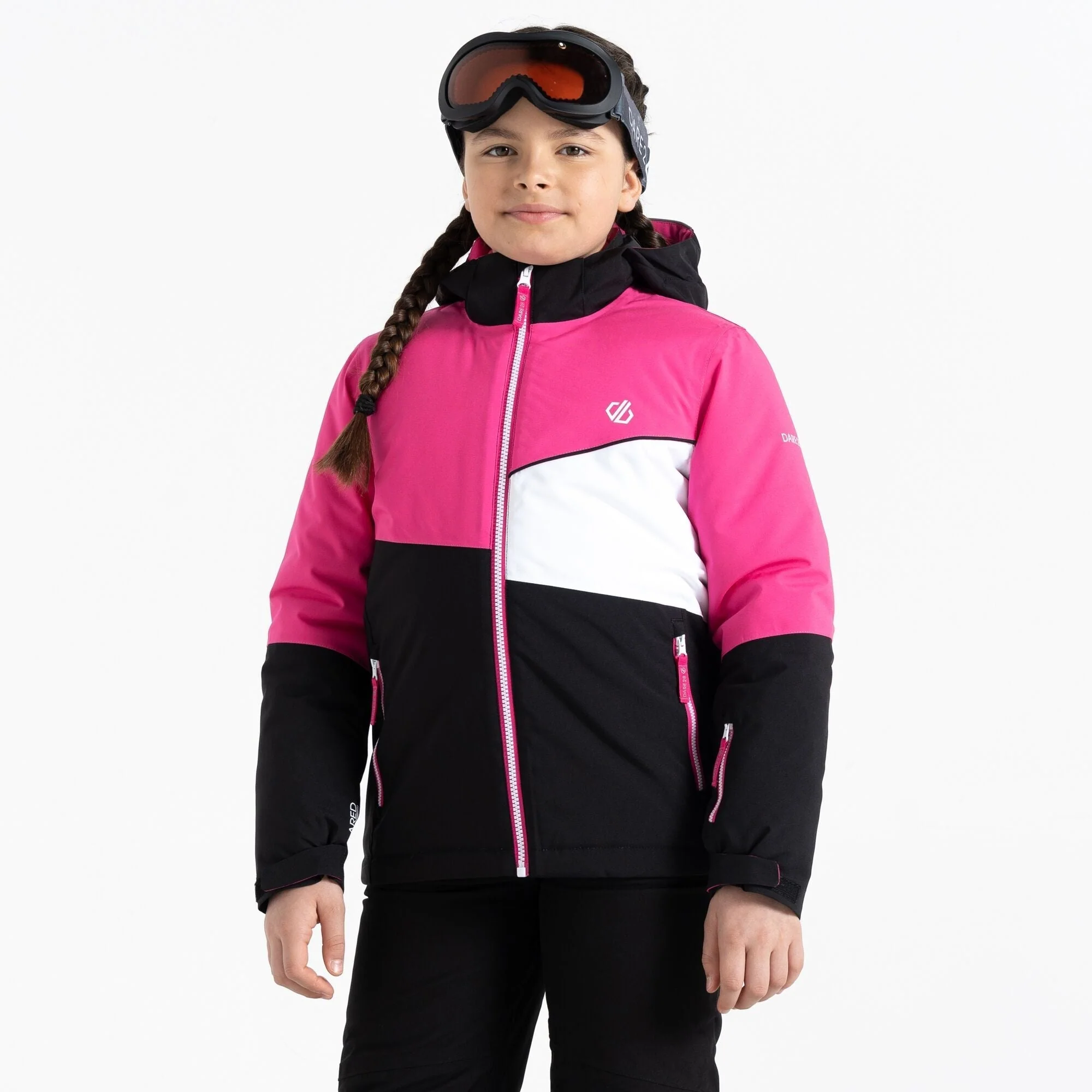 Dare2B Kids' Steazy Ski Jacket | Pure Pink Black - Image 3