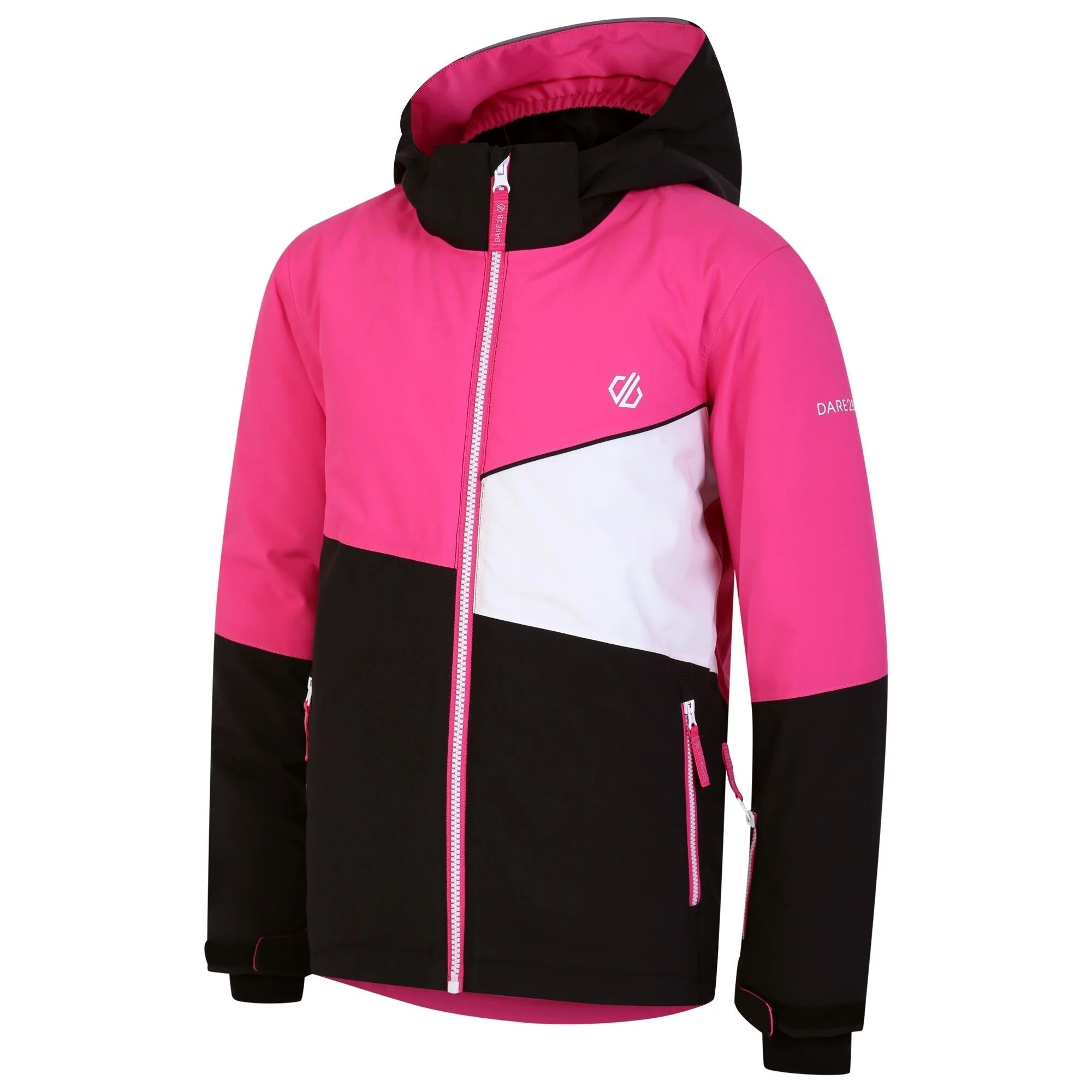 Dare2B Kids' Steazy Ski Jacket | Pure Pink Black - Image 6