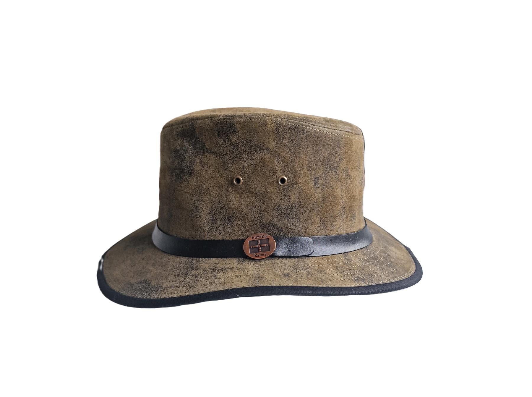 Eureka Mens Stockade Leather Fedora Style Formal Hat - Image 4