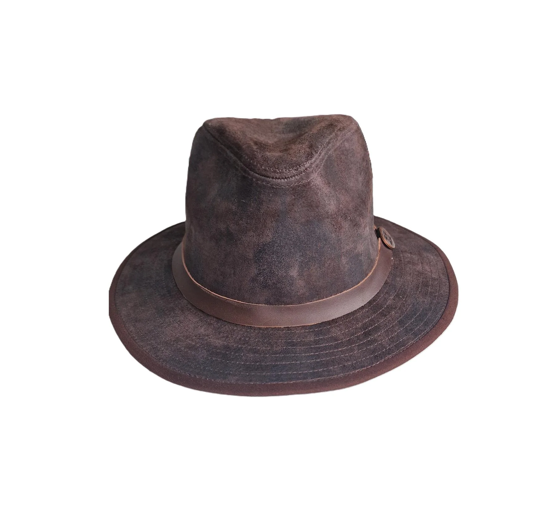Eureka Mens Stockade Leather Fedora Style Formal Hat - Image 6