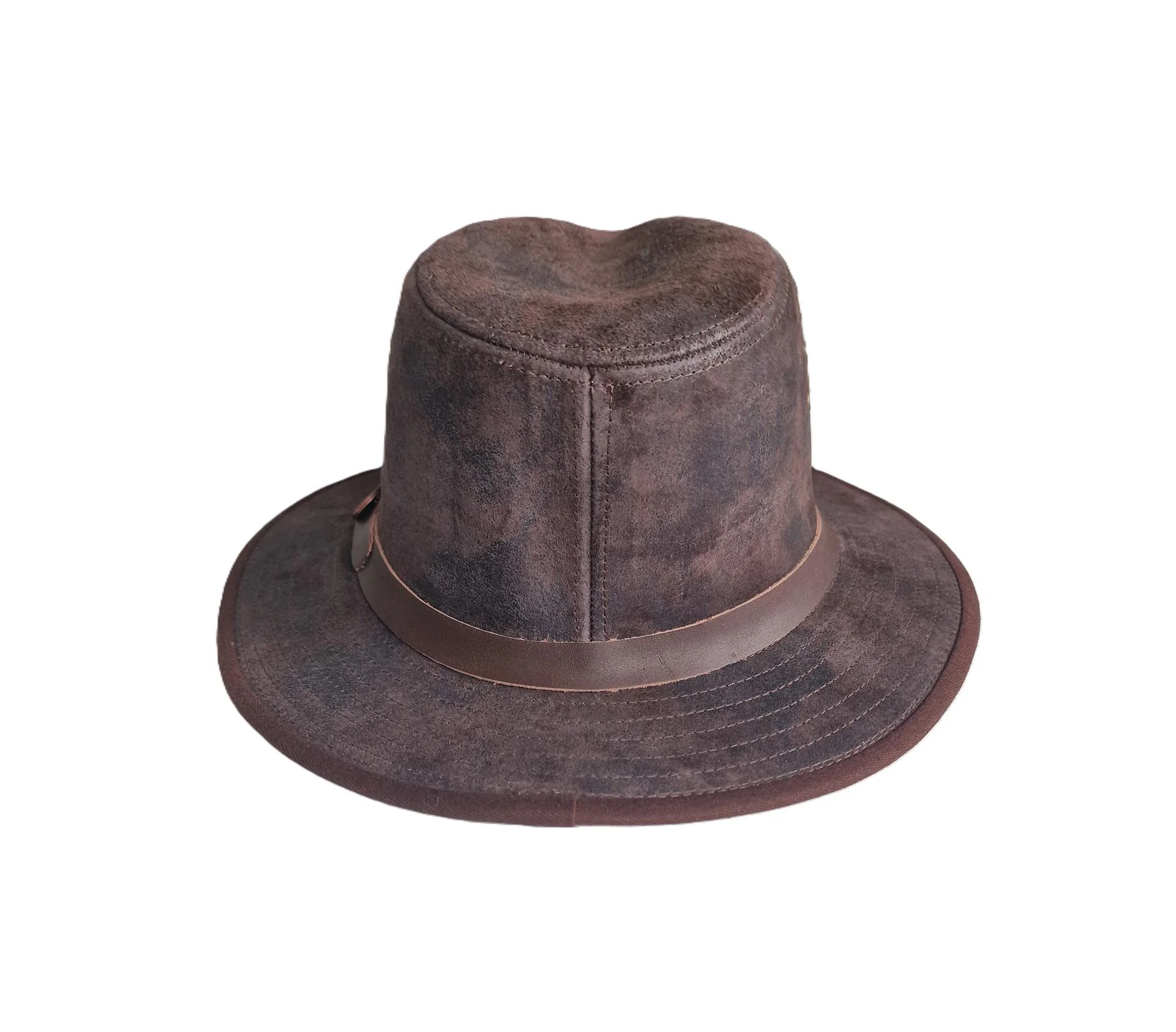 Eureka Mens Stockade Leather Fedora Style Formal Hat - Image 7