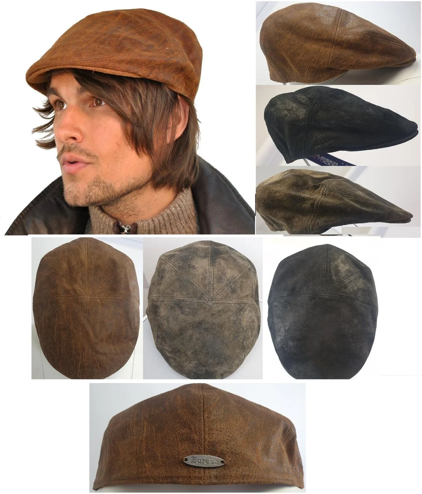 Eureka Stockade Leather Flat Cap Peaky Blinders - Image 19