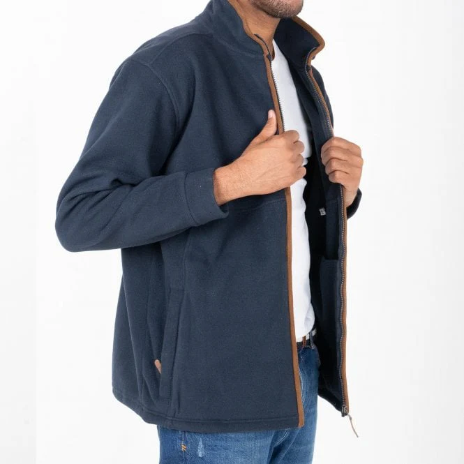 Hazy Blue Finley Mens Full Zip Fleece Jacket - Image 3