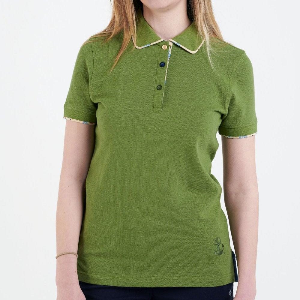 Hazy Blue Womens Short Sleeve Polo Shirt - Bella - Image 3
