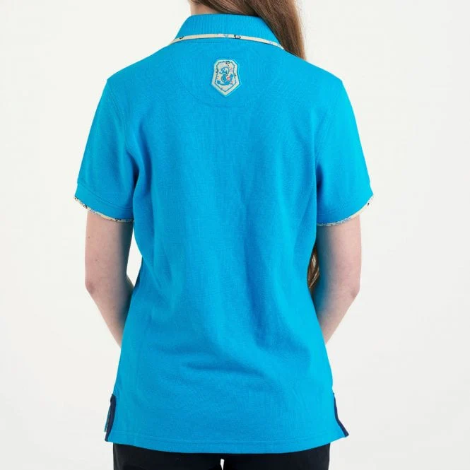 Hazy Blue Womens Short Sleeve Polo Shirt - Bella - Image 5