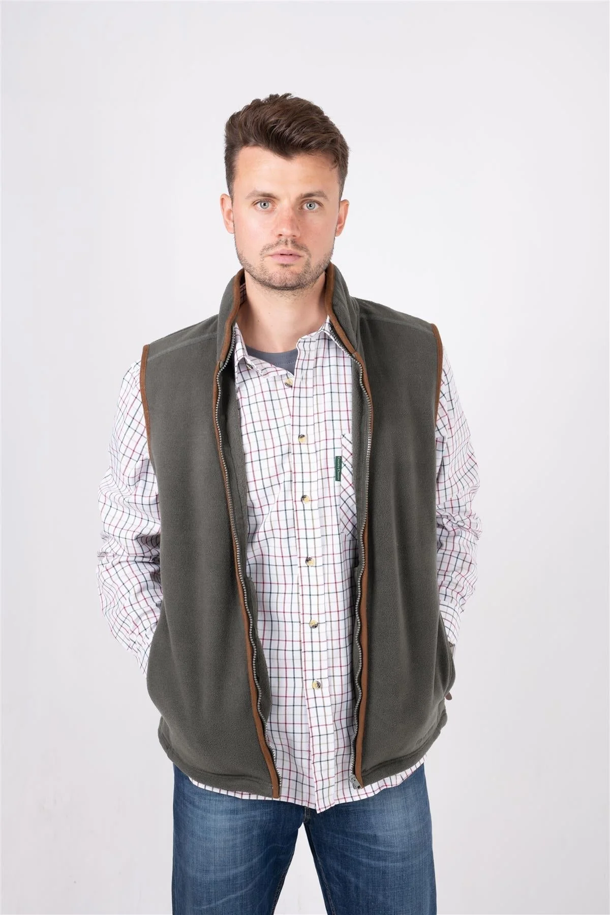 Hazy Blue Mens Fleece Waistcoat Gilet Bodywarmer - Bentley - Image 19