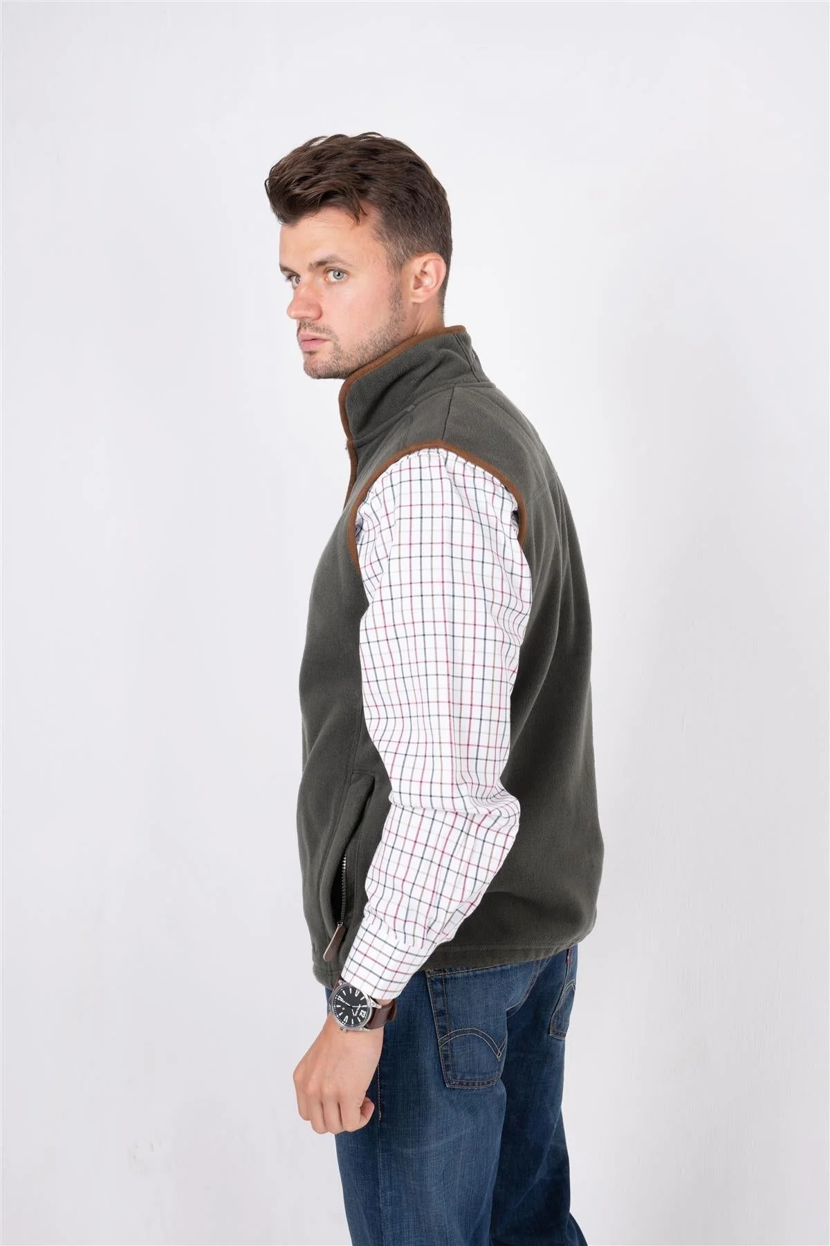 Hazy Blue Mens Fleece Waistcoat Gilet Bodywarmer - Bentley - Image 20