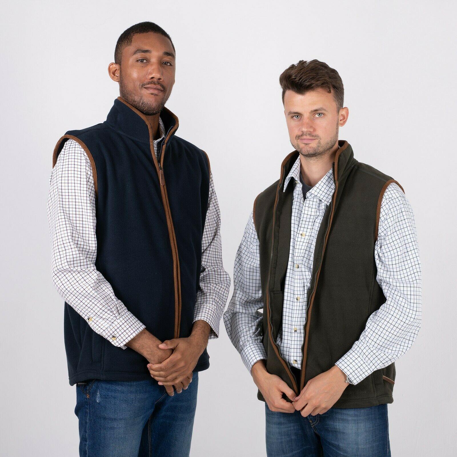 Hazy Blue Mens Fleece Waistcoat Gilet Bodywarmer - Bentley - Image 3