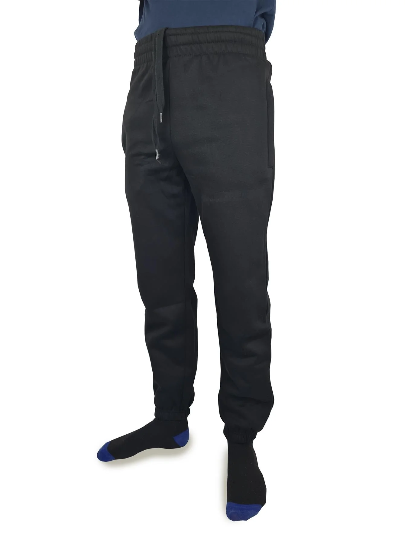 Hazy Blue Bolt Mens Joggers Tracksuit Bottoms Zip Pockets - Image 2