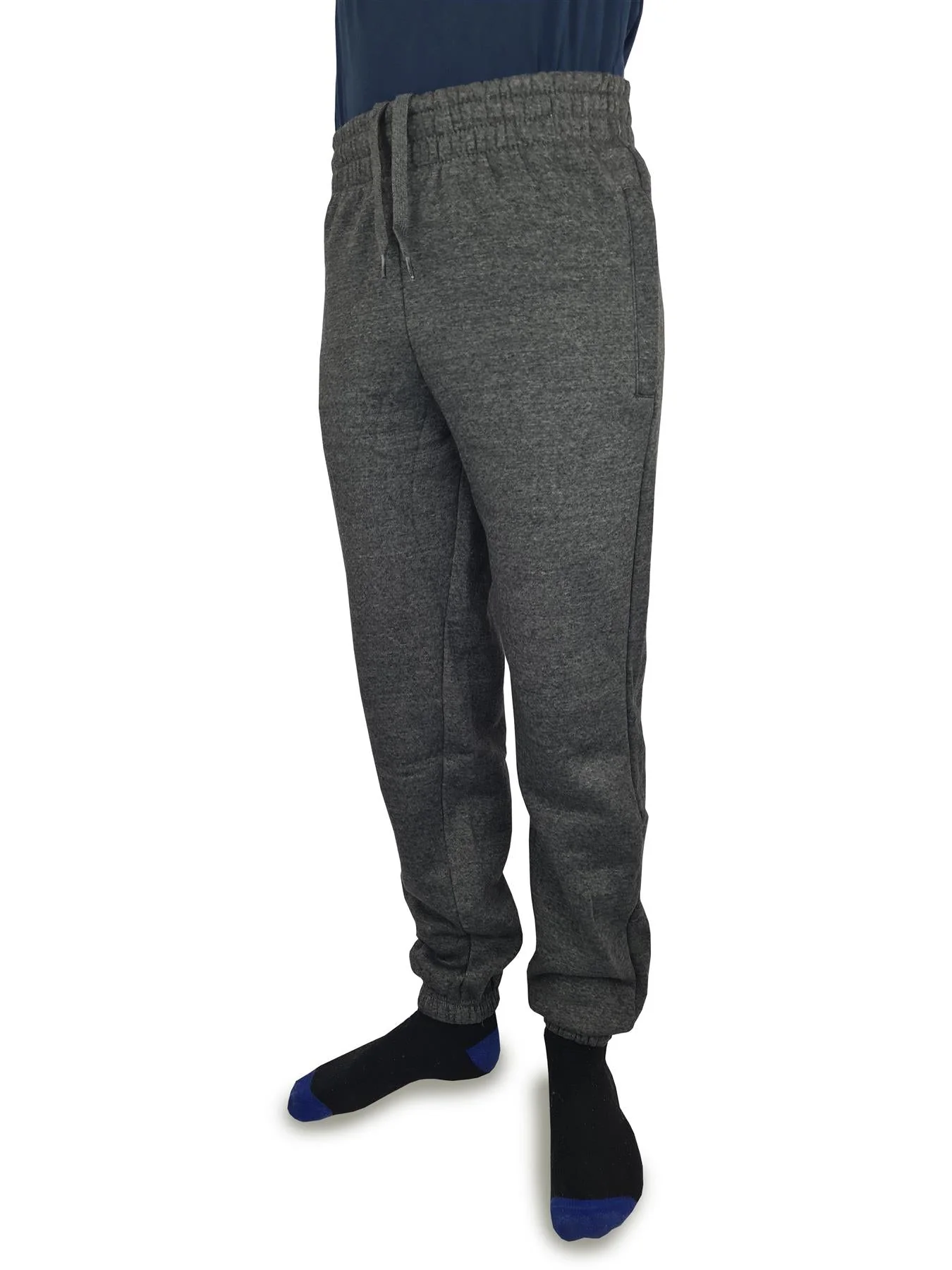 Hazy Blue Bolt Mens Joggers Tracksuit Bottoms Zip Pockets - Image 5