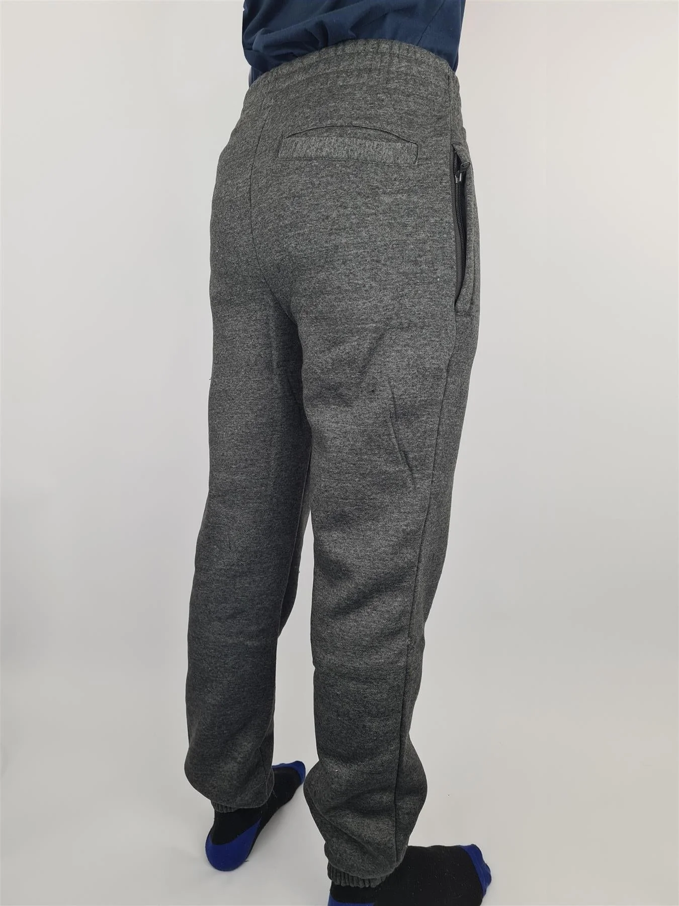 Hazy Blue Bolt Mens Joggers Tracksuit Bottoms Zip Pockets - Image 6