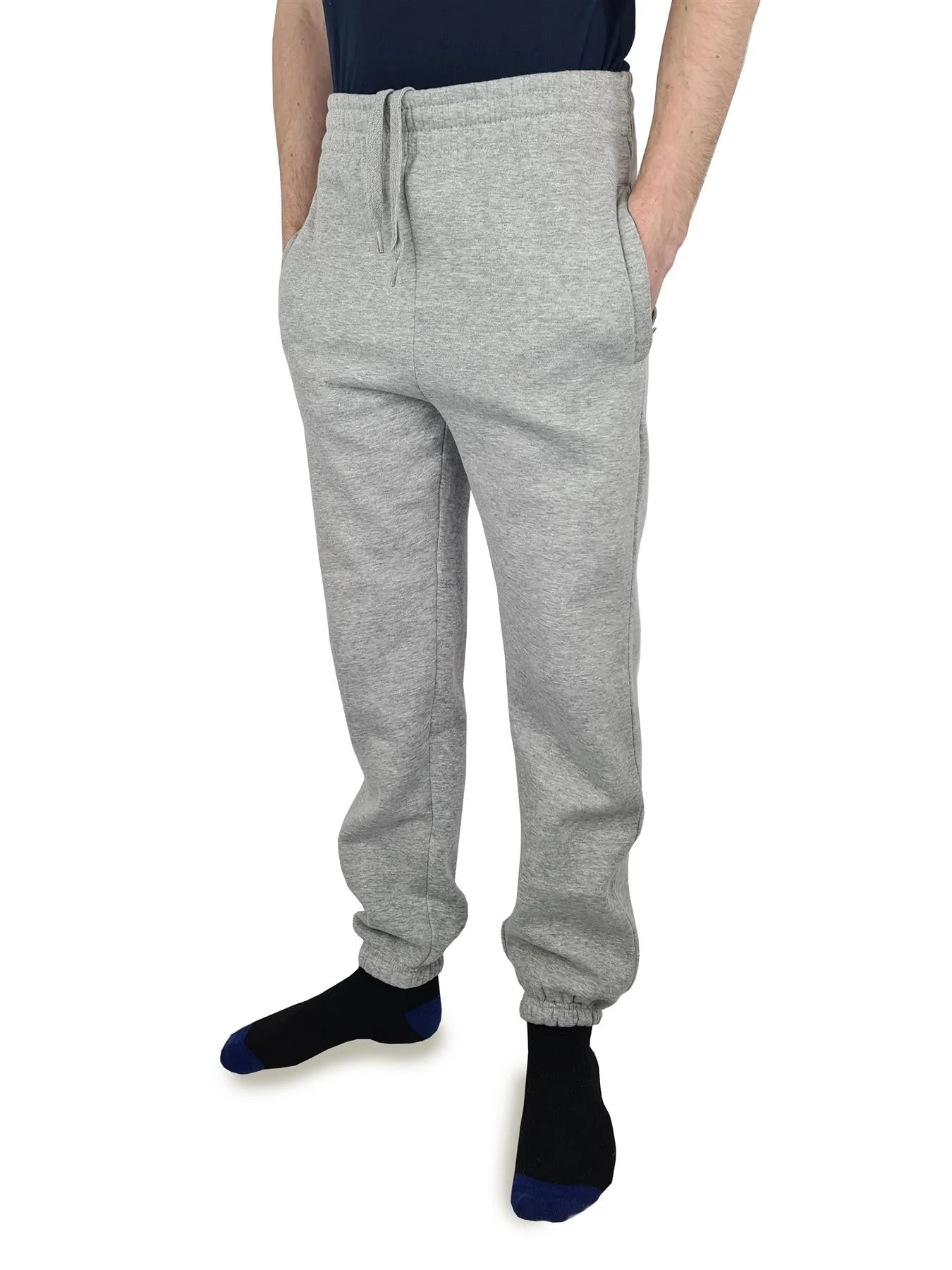 Hazy Blue Bolt Mens Joggers Tracksuit Bottoms Zip Pockets - Image 8