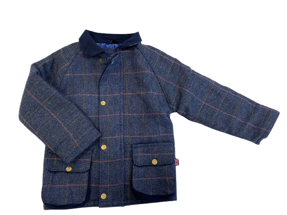Hazy Blue Boys Girls Country Tweed Jacket Coat - Image 4