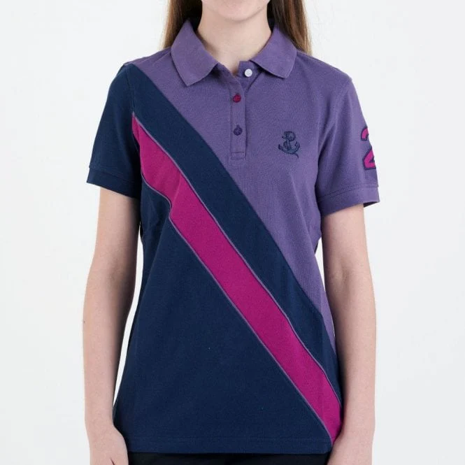 Hazy Blue Womens Short Sleeve Polo Shirt - Chloe II - Image 11