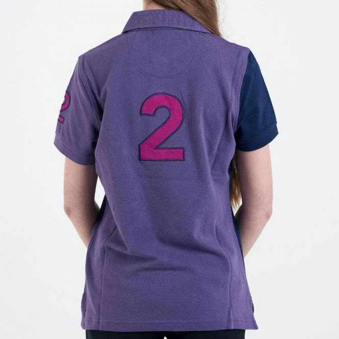Hazy Blue Womens Short Sleeve Polo Shirt - Chloe II - Image 12