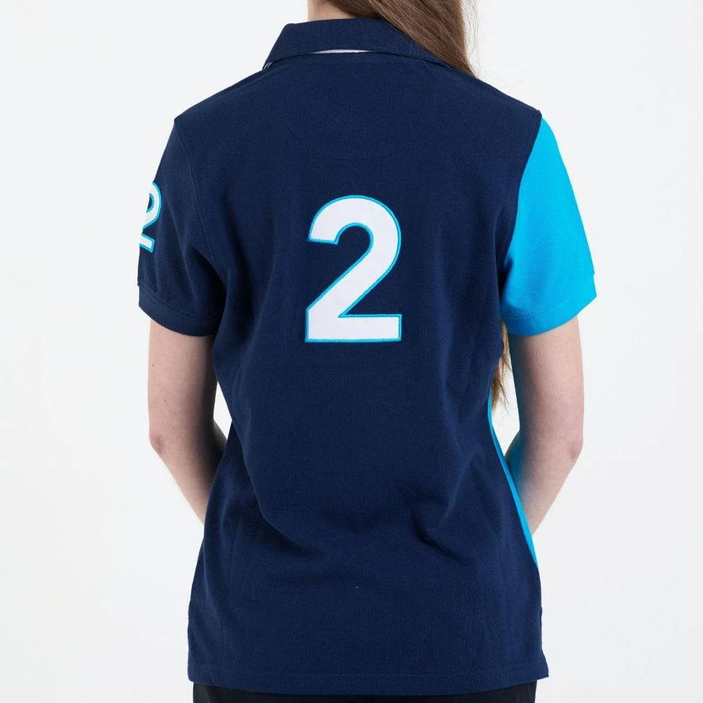 Hazy Blue Womens Short Sleeve Polo Shirt - Chloe II - Image 7