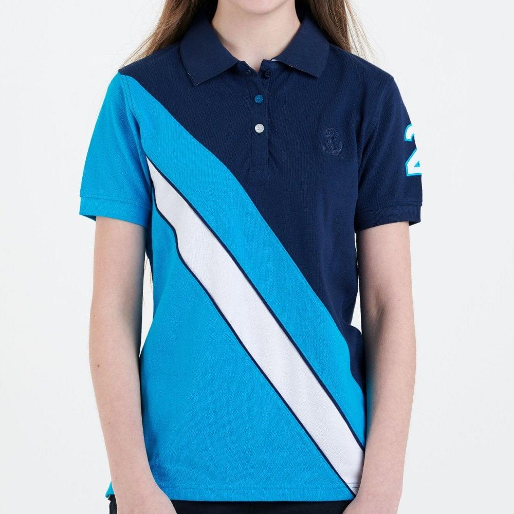 Hazy Blue Womens Short Sleeve Polo Shirt - Chloe II - Image 8