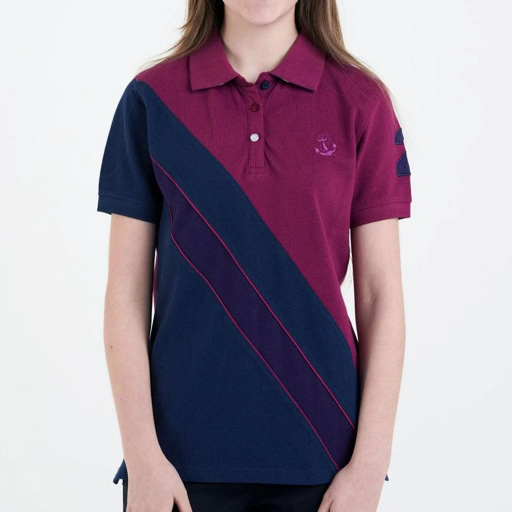 Hazy Blue Womens Short Sleeve Polo Shirt - Chloe II - Image 9