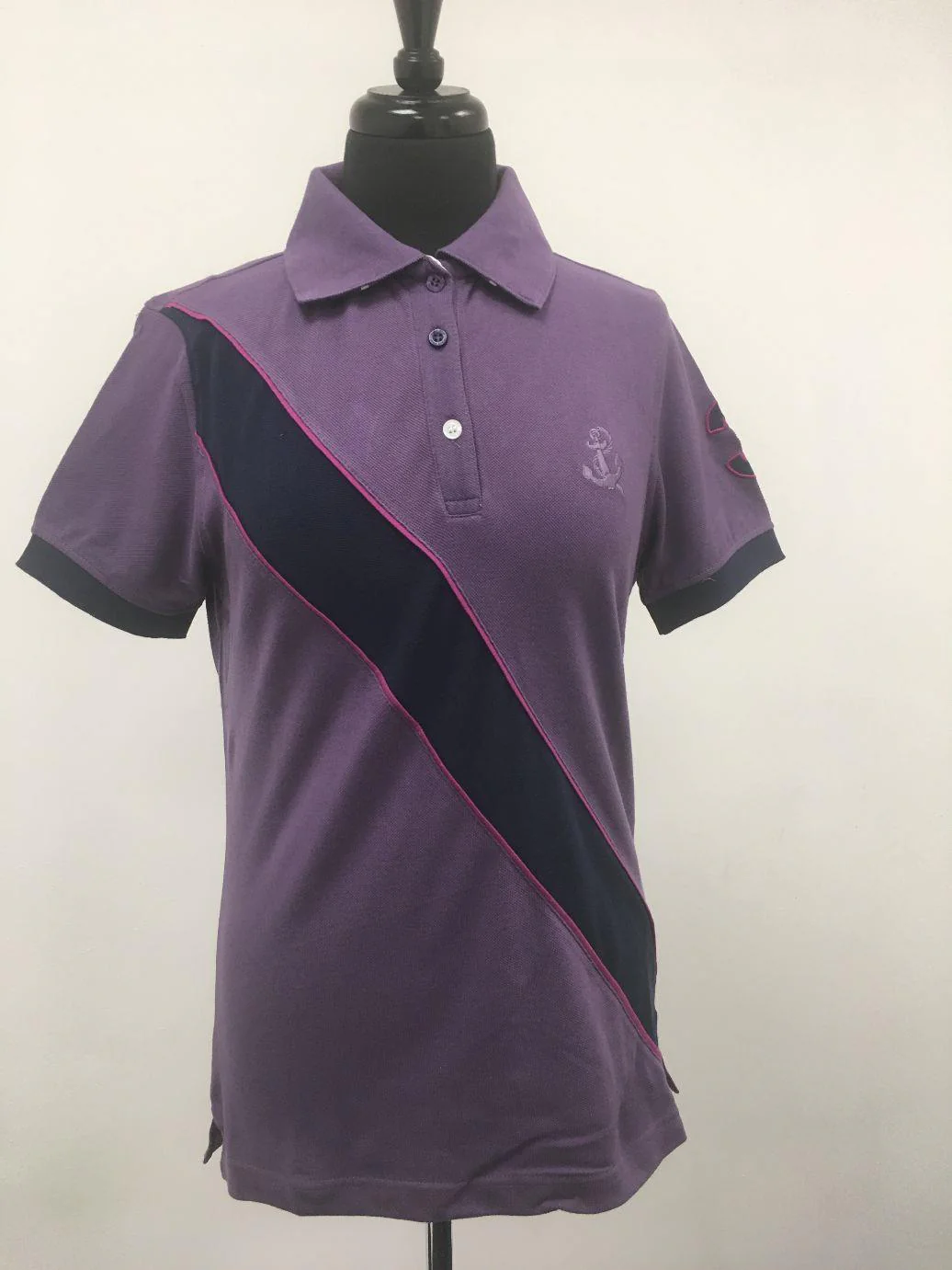 Hazy Blue Womens Short Sleeve Polo Shirt - Carly II - Image 8