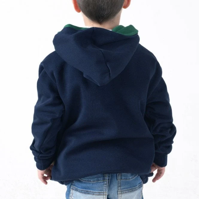 Hazy Blue Childrens Tractor Boy Hoodies - Image 4