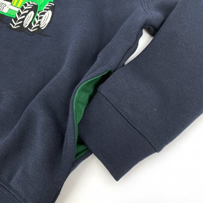 Hazy Blue Childrens Tractor Boy Hoodies - Image 5