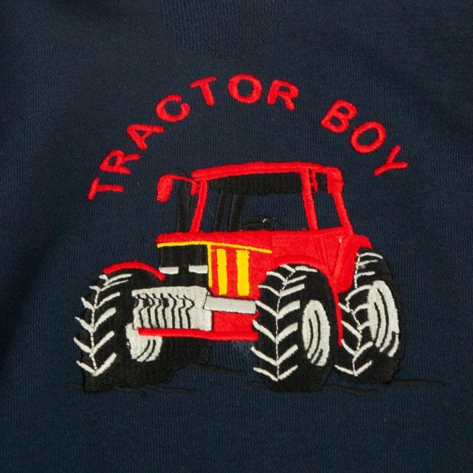 Hazy Blue Childrens Tractor Boy Hoodies - Image 8