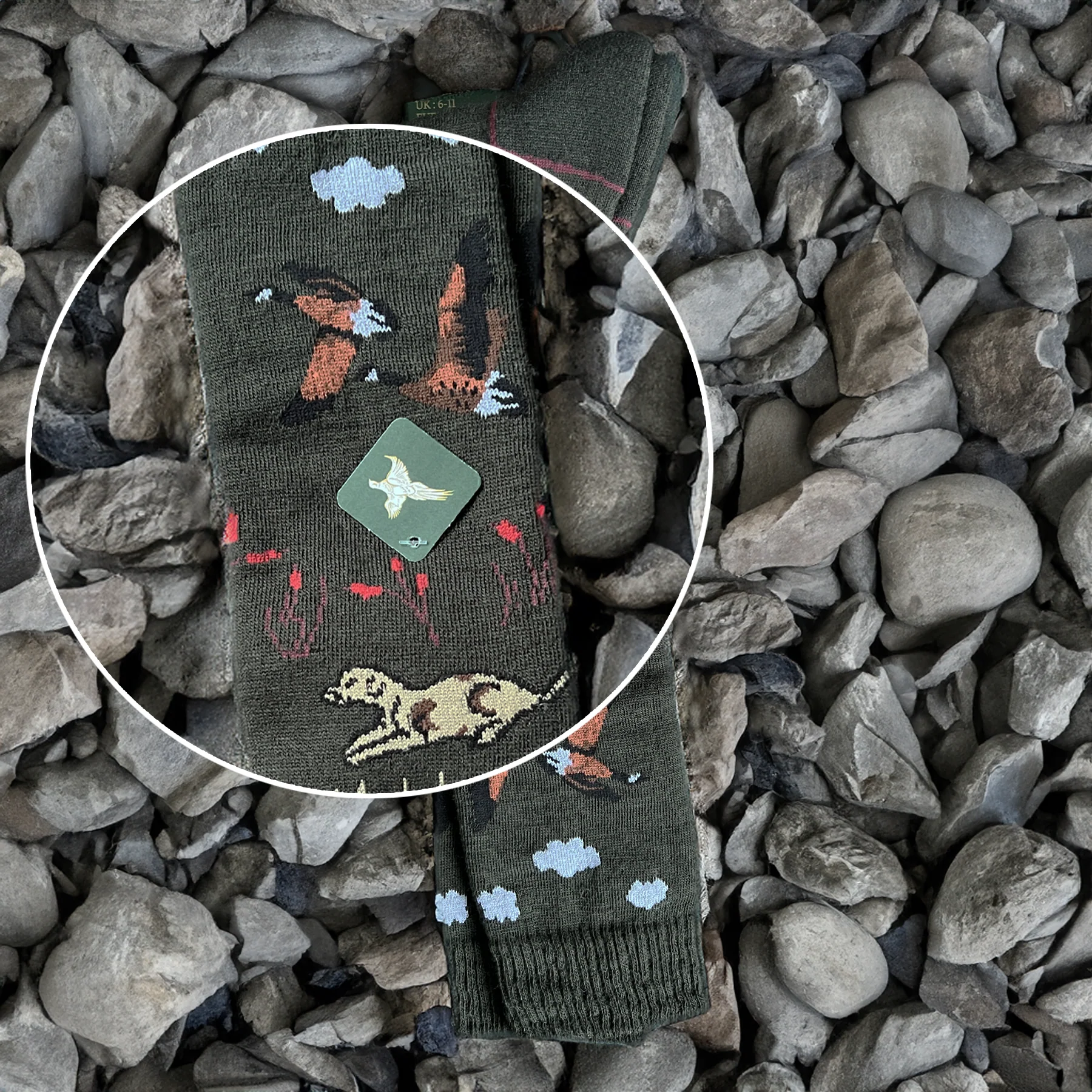 Hazy Blue Country Shooting Socks - Image 2
