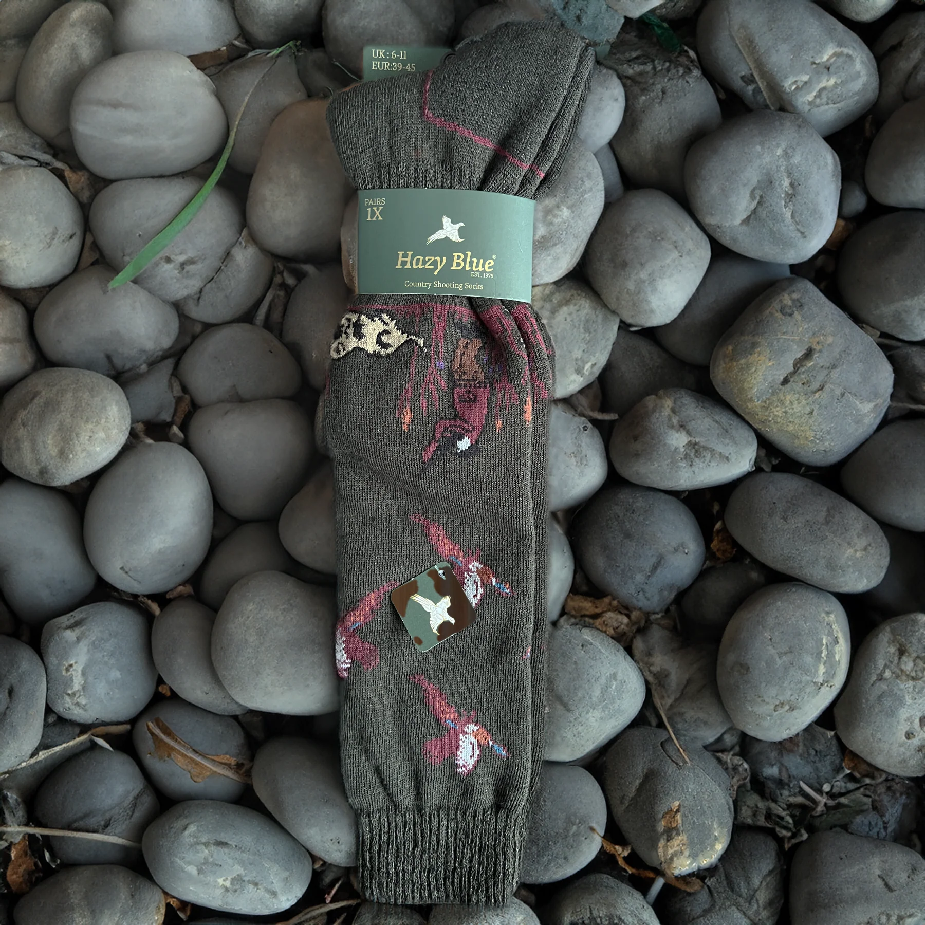 Hazy Blue Country Shooting Socks - Image 3