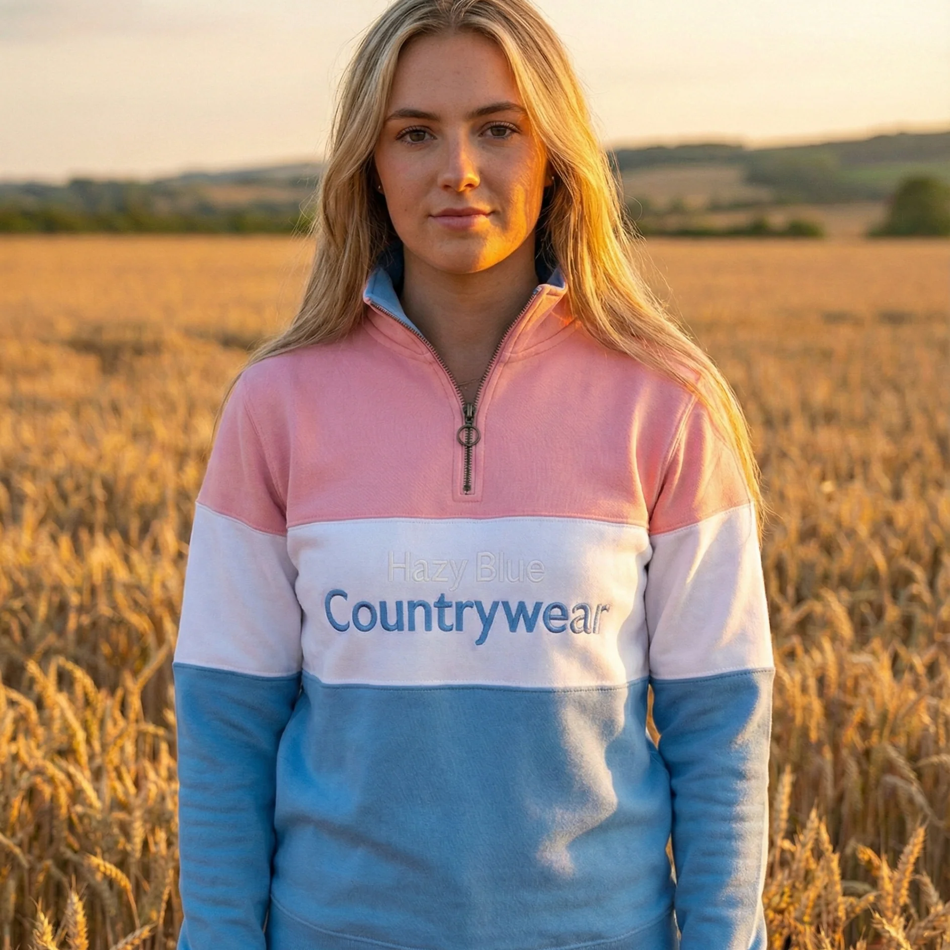 Hazy Blue Countrywear Henley Sweatshirt - Image 10