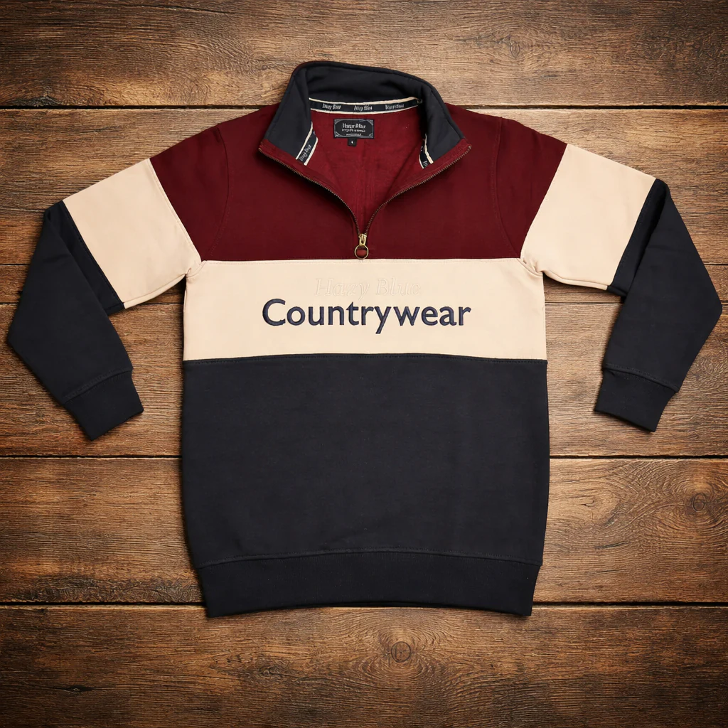 Hazy Blue Countrywear Henley Sweatshirt - Image 4