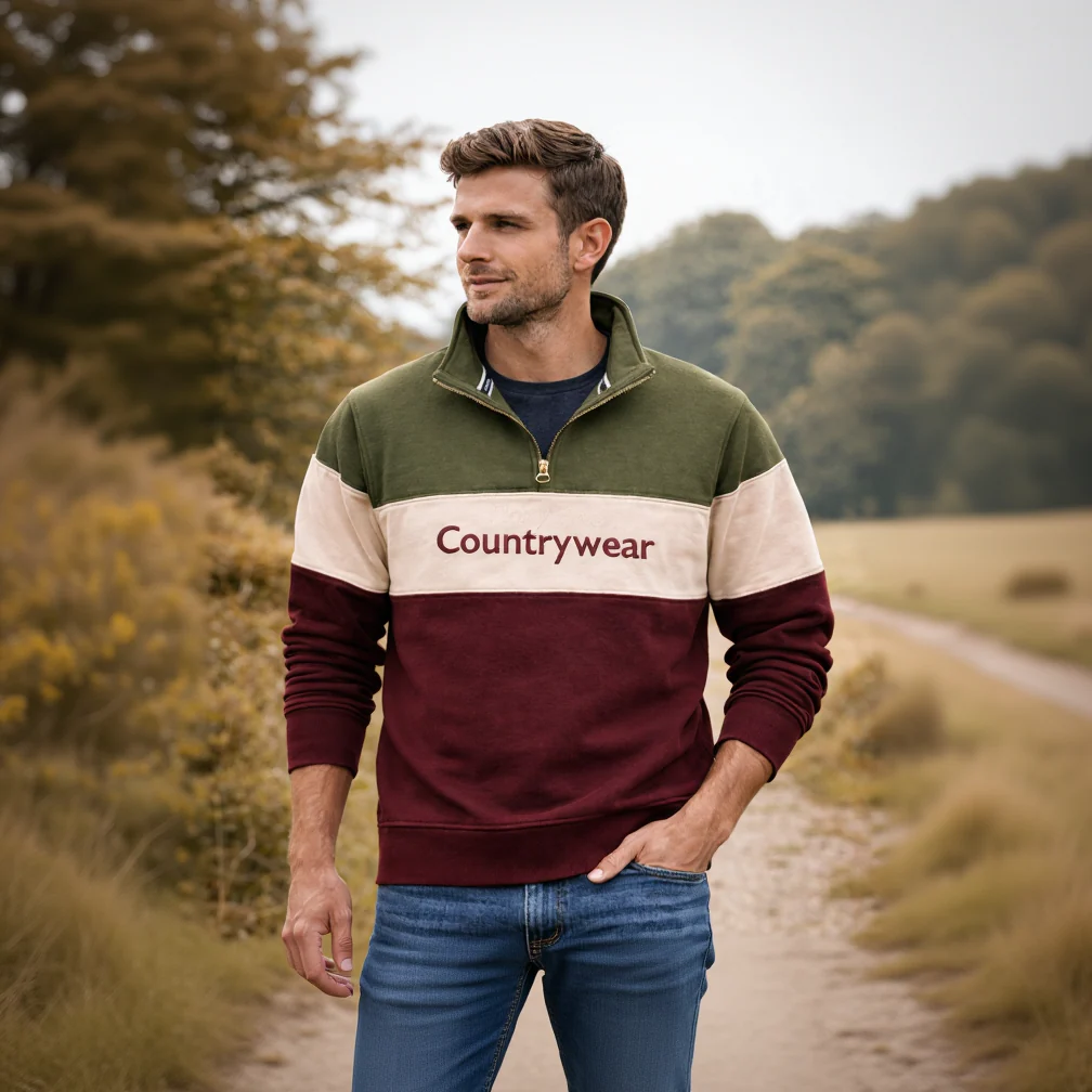 Hazy Blue Countrywear Henley Sweatshirt - Image 5