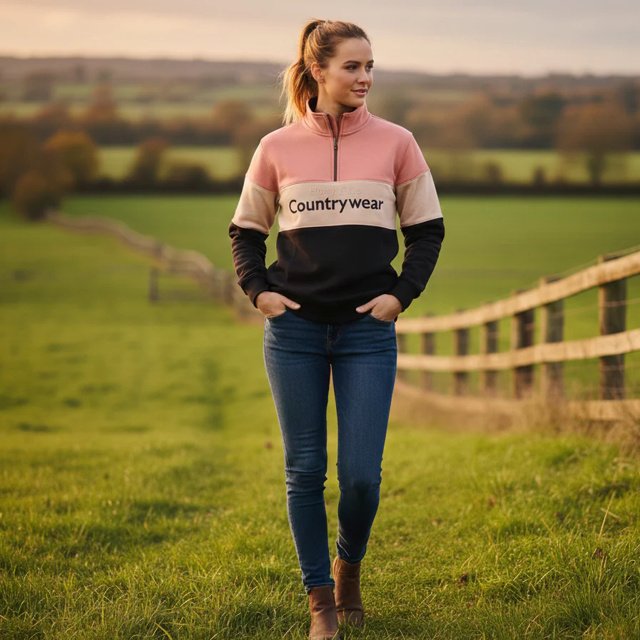 Hazy Blue Countrywear Henley Sweatshirt - Image 9